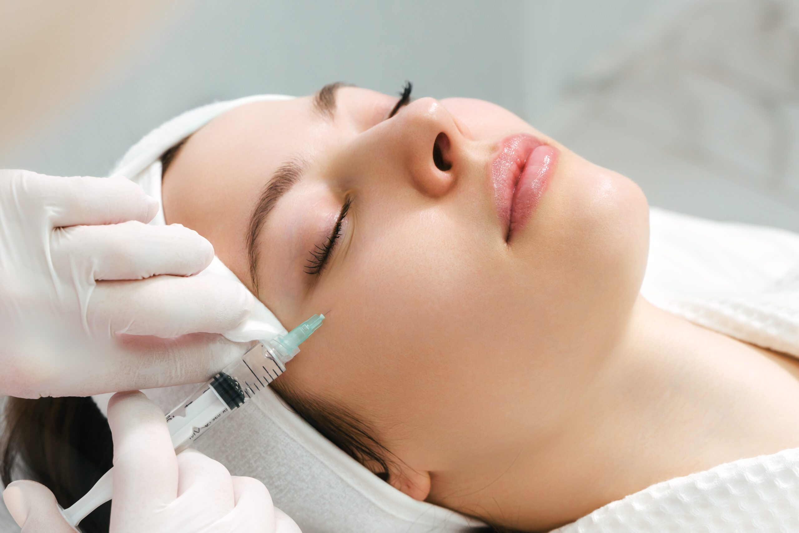 The,Doctor,Cosmetologist,Makes,The,Rejuvenating,Facial,Injections,Procedure,For